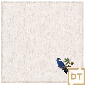 Guardanapo de Mesa Linho Decortextil Off Com Arara 45cm x 45cm