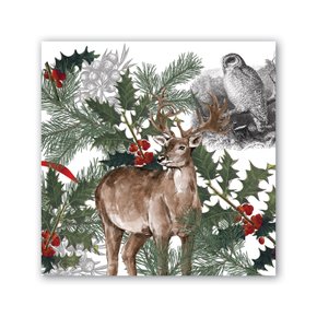 Guardanapo Lanche Winter Woodland Michel Design Works 16,5 x 16,5 cm