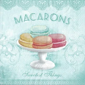 Guardanapo Macarons Aqua Quadrifoglio 33 x 33 cm