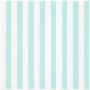 Guardanapo Stripes Aqua Quadrifoglio 33 x 33 cm