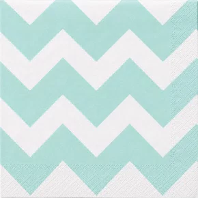 Guardanapo Zig Zag Aqua Quadrifoglio 33 x 33 cm