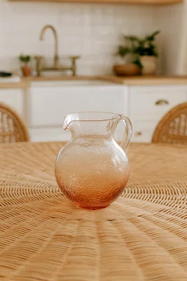 Jarra em Acrílico Detalhes Bolhas Laranja 1L