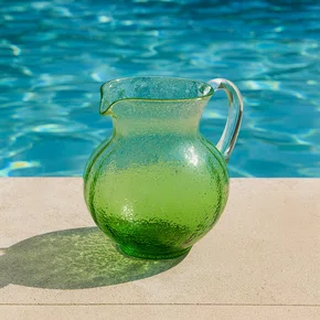 Jarra em Acrílico Detalhes Bolhas Verde 2,3L