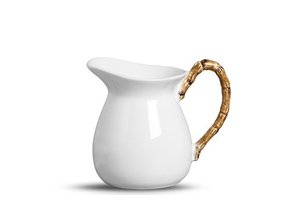 Jarra Grande Bambu Scalla Cerâmica Branco 1,6 litros