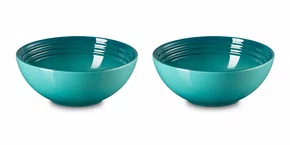 Jogo 02 Bowls Para Cereal Vancouver Le Creuset Bleu Riviera 16 cm
