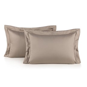 Jogo 02 Fronhas Fratelli 300 Fios Trussardi Nocciola 50 x 70 cm