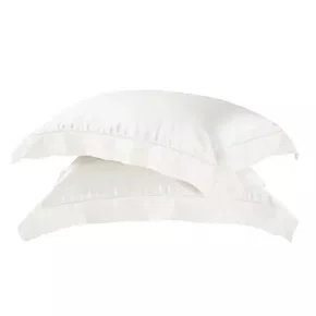 Jogo 02 Peças Fronha em Seda Natural Buddemeyer Luxus Branco 50 x 70 cm