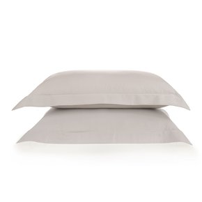 Jogo 02 Peças Fronhas Bossa 300 Fios Karsten Prata 50 x 70 cm