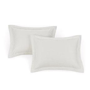 Jogo 02 Peças Porta Travesseiro 300 Fios Novara Trussardi Branco 50 x 90 cm