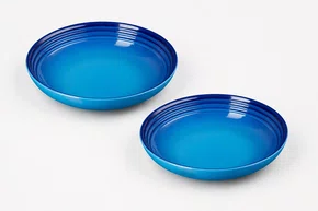 Jogo 02 Pratos Fundos Le Creuset Azure Blue 22cm