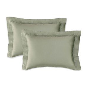 Jogo 02 Super Fronhas Galieno 300 Fios Trussardi Pistacchio 50 x 90 cm