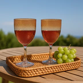 Jogo 02 Taças Acrílico Degradê Laranja 420 ml