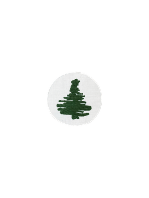 Jogo 06 Peças Porta Copos Natale Branco/Verde 10 cm