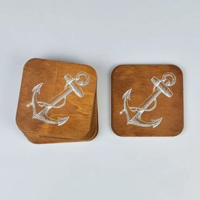 Jogo 06 Porta Copos Âncora The Home Decorações