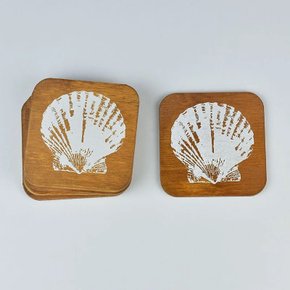 Jogo 06 Porta Copos Concha The Home Decorações