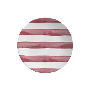 Jogo 06 Pratos de Sobremesa Coup Pink Trace Alleanza Ceramica 21cm