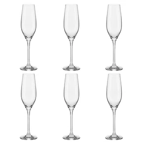 Jogo 06 Taças Cristal Para Espumante 210 ml Oxford