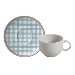 Jogo 06 Xícaras de Chá Coup Stoneware Tempo de Festa Porto Brasil