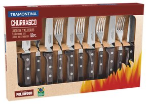 Jogo 12pçs para Churrasco Polywood Tramontina