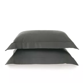 Jogo 2 Fronhas Bossa 300 Fios Egípcio Karsten Cinza