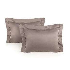 Jogo 2 Fronhas Girelli Bambu 300 Fios Trussardi Nocciola 50 x 70 cm