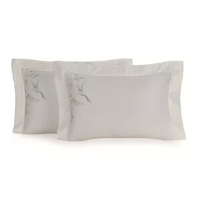 Jogo 2 Fronhas Isola Bella Bambu 300 Fios Trussardi Estampado 50cm x 70cm