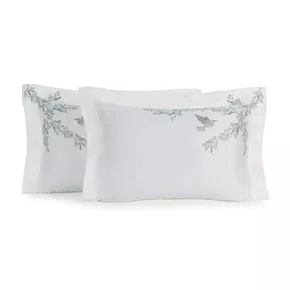 Jogo 2 Fronhas Pistacia 300 Fios Trussardi Branco 50cm x 70cm