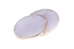 Jogo 2 Porta Copos Em Quartzo com Ouro 24K Camila Vieira Cristal