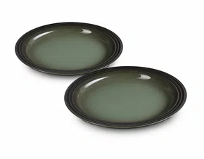 Jogo 2 Pratos Rasos 27cm Cerâmica Le Creuset Thyme