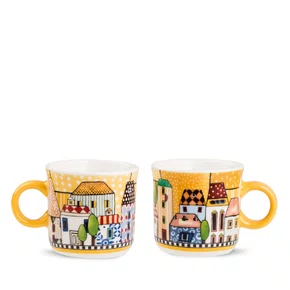 Jogo 2 Xícaras para Espresso Paese Mio Egan Italy Amarelo 90 ml