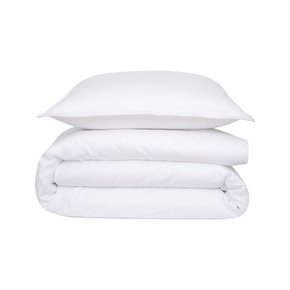 Jogo 3 peças Capa de Edredom Queen Loft 300 Fios Branco Boss Home