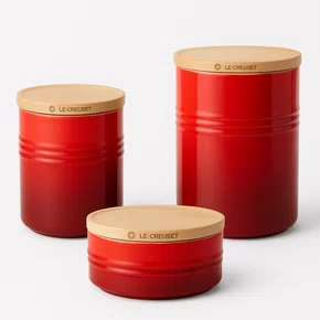 Jogo 3 Potes com Tampa Herméticos Le Creuset Vermelho