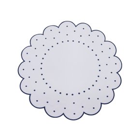 Jogo 4 Americanos Poa Suva Collection Branco e Marinho