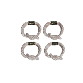 Jogo 4 Argolas de Guardanapo Suva Collection Rosa Seco