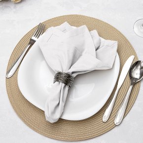 Jogo 4 Guardanapos Algodão 200 Fios Kacyumara Branco