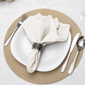 Jogo 4 Guardanapos Algodão 200 Fios Kacyumara Off White