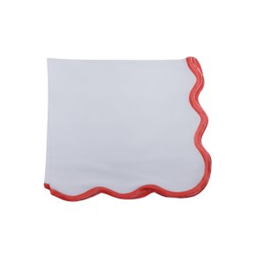 Jogo 4 Guardanapos Guirlanda Suva Collection Branco e Coral