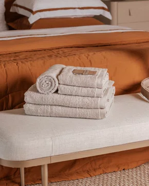 Jogo 5 Peças Banhão e Rosto Modena LCL home By Trussardi Gelo