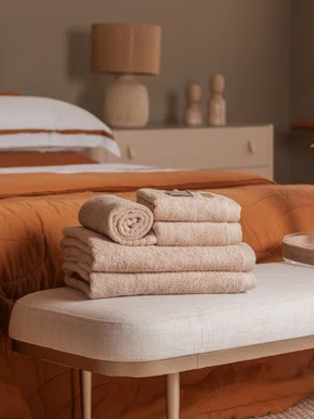 Jogo 5 Peças Banhão e Rosto Modena LCL Home By Trussardi Nocciola