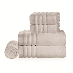 Jogo 5 Peças Banho e Rosto Divine Trussardi Branco 100cm x 150cm