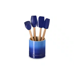 Jogo 5 Peças Espátulas e Porta Utensílios Le Creuset Azure