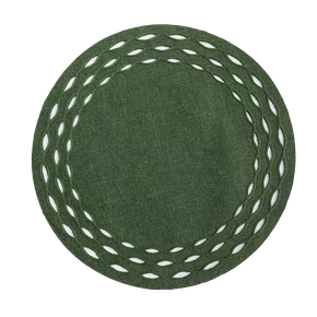 Jogo 6 Americanos Olea Auguri Casa Verde 40 cm