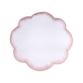 Jogo 6 Americanos Pincelados Suva Collection Branco e Rosa Seco