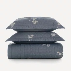 Jogo Cama 03 Peças Super King Helen 200 Fios Karsten Estampado 193cm x 203cm x 40cm