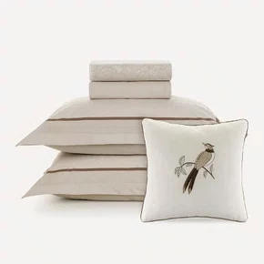 Jogo Cama 05 Peças Queen Mallu 200 Fios Karsten Estampado 240cm x 250cm