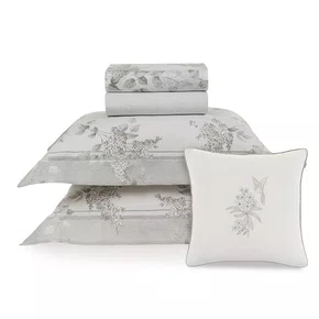 Jogo Cama Casal Com Capa Almofada Brenda 200 Fios Karsten