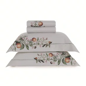 Jogo Cama Queen Arancia 300 Fios Trussardi Estampado 240cm x 280cm