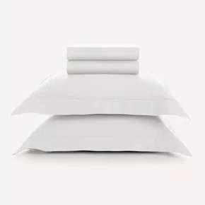 Jogo Cama Queen Dallas 300 Fios Egípcio Karsten Branco 240cm x 260cm