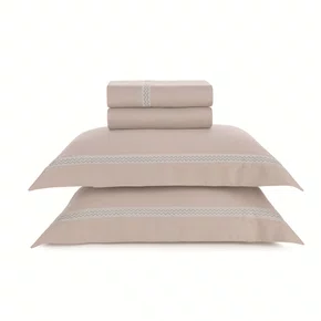 Jogo Cama Queen Morelli 300 Fios Trussardi Rose e Rose 240cm x 280cm