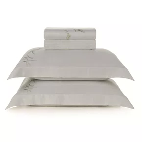 Jogo Cama Super King Isola Bellla Bambu 300 Fios Trussardi Estamapdo 280cm x 280cm